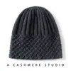 Gorro de Cachemira Cálido al por Mayor para Invierno Gorro para Clima Frío Gorro Envolvente para la Cabeza Gorro con Protección para los Oídos Otoño Invierno Tejido Mostrar Cara Más Pequeña