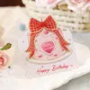 Acuarela Feliz Cumpleaños Pastel de Cumpleaños 3D Tarjeta de Felicitación Creativa Floristería Deseos de Cumpleaños Mensaje Sencillo Tarjeta Pequeña