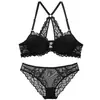 Sujetador con Aros Push-Up para Comercio Exterior Transfronterizo con Relleno Delgado Arriba y Grueso Abajo, Lencería Sexy, Conjunto de Sujetador Anticaída