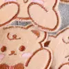 Etiqueta de Bordado por Computadora Lixin Accesorios para Ropa Pegatinas de Bordado de Oso de Peluche Lindo Parche Autoadhesivo Pegatinas de Tela de Animal