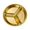 Estilo coreano aço inoxidável sabor prato split-frame especiarias prato infantil prato de frutas jardim de infância dim sum prato criativo prato de molho dourado