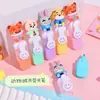 Conjunto Mini de 6 Cores de Marca-Texto para Meninas Canetas Desenho Cartoon Fofas Marcadores Coloridos de Alta Qualidade para Estudantes