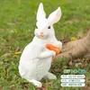 Luminária de coelho brilhante para exterior, luz LED em formato de animal simulado para parques, áreas cênicas, gramados e iluminação do Festival do Meio Outono