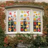 Pegatinas Personalizadas de Ventana de Hojas Caídas de Acción de Gracias, Pegatinas Estáticas de Hoja de Arce de Otoño Transfronterizas, Pegatinas de Decoración de Atmósfera de Escena
