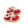 Zapatos de Algodón con Forro de Felpa Estampado de Leopardo Retro para Niños y Niñas en Otoño e Invierno Zapatos Casuales Cálidos de Suela Gruesa Zapatillas de Algodón Peludas Versátiles de Caña Baja