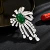Nova Broche Borla Laço Estilo Rainha Europeia Retro, Luxo Leve, Elegante e Versátil, Corsage de Calcedônia
