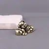 Latón Puro Escritorio de Oficina Doce Signos del Zodíaco Cerdo de la Suerte Pequeños Adornos Mascota de Té Artesanías Muebles de Sala de Estar Accesorios para el Hogar