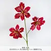 Simulação vermelha flor artificial flor artificial acabamento casamento flor chão arranjo paisagismo flor sentido avançado sala de estar arranjo de flores ornamentos