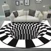 Alfombra de Piso de Payaso Blanco y Negro con Trampa Visual 3D Transfronteriza para Sala de Estar, Alfombra Completa Tridimensional Resistente a Manchas y al Desgaste, Manta para Sofá y Mesa de Café