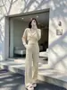 Traje Deportivo Casual Estilo Europeo para Mujer Otoño 2026 Nueva Moda Chic Reductor de Edad Sudadera con Cremallera Doble y Cuello Alto Conjunto de Dos Piezas