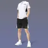 Traje Deportivo Casual de Secado Rápido para Hombre Conjunto de Dos Piezas de Pantalones Cortos y Camiseta de Manga Corta Verano Seda de Hielo Camiseta para Correr Entrenamiento de Maratón
