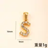 Pingente Único Cruzamento de Fronteiras Novo Joia de Aço Inoxidável Cravejada de Diamantes Colar com 26 Letras Fashionable High-End Acessórios de Joias DIY