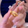 Anillo de Trébol de Cuatro Hojas de Latón Chapado en Oro 520 para Mujer, Lujo Ligero, Moda de Gama Alta, Versátil, Anillo Brillante Que Dura Mucho Tiempo Sin Desvanecerse