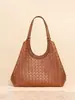 Bolsa Tote Personalizada para Mujer, Bolso Tejido en Relieve de Nuevo Estilo de Gran Capacidad de Moda, Bolso de Hombro Casual, Bolso de Mano para el Trabajo