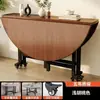 Mesa de Jantar Dobrável para Uso Doméstico, Adequada para Apartamentos Pequenos, Mesa de Jantar Dobrável, Mesa Redonda Simples para Sala de Jantar