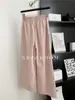 Fibra 100% Poliéster, Pantalones de Trabajo Plisados con Cintura Elástica para Mujer, Elegantes Pantalones Casuales de Pierna Ancha de Cintura Alta, Primavera/Verano 2025
