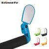 Color mini espejo retrovisor ajustable para bicicleta Bicicleta de montaña Vista trasera reflector plano equipo de bicicleta accesorios para montar