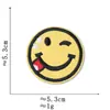 Pegatinas de Tela con Expresiones de Emoji Accesorios para Ropa Calcomanías Decorativas Parches Divertidos Serie de Insignias Redondas Lindas de Smiley