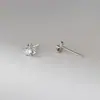 Pendientes de Planeta Incrustados con Diamantes de Plata de Ley S925 Nalan, Diseño Exquisito y Simple de Nicho, Pendientes Cósmicos Compactos M07764