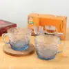 Copo de Vidro Padrão Geleira Japonesa Conjunto de Duas Peças Copo de Água Doméstico Copo de Suco Cerveja Pequenos Presentes Abaixo de 5 Yuan