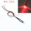 Diodo Emisor de Luz Ultra Brillante F3Mm con Cable de 20cm Perla de Lámpara LED Modelo Decorativo Modificado Luz Indicadora 3V-24V