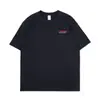 Camiseta Simples de Algodão Puro com Manga Curta, Letra Europeia e Americana, para Meninos, Verão, Marca da Moda, Solta, Tamanho Grande, Preta, Top Versátil, Camiseta Masculina
