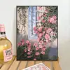 Pintura al Óleo Digital al por Mayor Pintura al Óleo DIY Colorear Florales Alféizar de Ventana Flor Pintura al Óleo Relleno Pintura Decorativa Simple