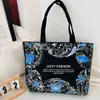 Bolso de Hombro Nuevo Estampado, Bolso de Lona para Mujer de Mano, Bolso Tote Estilo Coreano de Gran Capacidad, Bolso Artístico para Estudiante