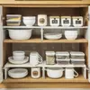 Estante de Almacenamiento de Cocina Extensible, Organizador de Platos, Estante para Gabinete de Encimera, Especiero, Transfronterizo