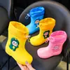 Botas de Lluvia para Niños, Botas de Lluvia Impermeables para Niños, Botas de Agua Ligeras Antideslizantes para Bebés Niñas, Zapatos de Agua de Dinosaurio para Niños de 1 a 8 Años