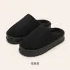 Pantuflas de Algodón para Mujer, Estilo Invierno Pareja, Uso en Interiores del Hogar, Suela Gruesa Antideslizante, Forradas de Felpa, Engrosadas, Pantuflas Peludas Cálidas para Hombre