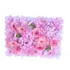 Parede de Flores Artificiais Rosa e Hortênsia, Flores Falsas, Flores de Seda, Plantas Verdes, Parede de Fundo Floral, Decorações de Parede de Flores para Casamento, Flores Falsas