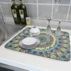 Alfombrilla de encimera de cocina de tierra de diatomeas fresca y sencilla transfronteriza, alfombrilla de drenaje para encimera, alfombrilla para pies, alfombrilla para cafetera, alfombrilla de suelo antideslizante para habitación