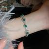 Pulseira de Amor Flor de Quatro Pétalas Zircônia Moda Transfronteiriça Pulseira de Alto Nível de Luxo Leve Pulseira Super Brilhante para Namorada Combina com Tudo para Mulheres