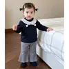 Ropa para Niñas Ningli Otoño Nuevo Conjunto Lindo Top de Manga Larga y Pantalones Acampanados Conjunto de Dos Piezas Estilo Dulce para Salir