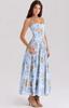 Vestido de tirantes floral elegante y suave estilo europeo y americano para adelgazar para mujer