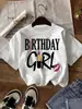 Camiseta Retro de Manga Corta Harajuku para Mujer Diseño de Cumpleaños Estampado de Corona de Labios Manga Corta Cuello Redondo Casual