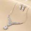 2026 Nueva Joyería Nupcial Transfronteriza de Amazon Zircón Pedrería Collar Pendientes Anillo Accesorios Al Por Mayor