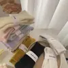 Meias de Veludo de Visão Outono e Inverno Femininas Estilo Coreano Cor Sólida Fio Pontilhado Meia de Comprimento Médio Pelúcia Espessada Meias de Chão Empilhadas Grossas