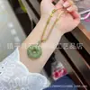 Colgante de Paz de Jade Hetian Natural, Candado Ruyi de Jade Hetian, Frijol de la Suerte, Colgante Cuadrado de Luna, Collar de Jade Unisex