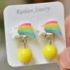 Novos Brincos Atacado Brincos Infantis Coreanos Cor de Doce Desenho Animado Fofo Princesa Meninas Clipe de Orelha Bebê Acessórios de Orelha