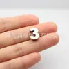 8mm 10mm Aleación Incrustada de Diamantes Corte Liso Abalorios Digitales Señal de Estacionamiento Temporal Collar para Mascotas Accesorios para Pulseras