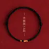 Shuibei Ouro 999 Conta de Ouro Puro Ano do Zodíaco Fio Vermelho Pulseira Trançada para Casal Pulseira de Contas da Fortuna Estilo TikTok