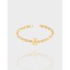778 Diseño de Nicho de Lujo Ligero Estilo INS Coreano Minimalista Combinable Anillo con Textura Plisada de Cuentas Redondas Plata Esterlina S925 para Mujer