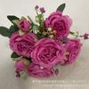 Buquê de Flores Artificiais de Peônia e Hortênsia de Primavera Transfronteiriço para Decoração de Casamento e Hotel, Decoração de Mesa para Sala de Estar em Casa, Flores Artificiais