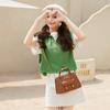 Bolsa feminina 2023 novo estilo coreano linda moda simples cor sólida transversal pequena quadrada design de nicho bolsa de ombro