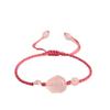 Pulseira de Coelho de Cristal em Pó Natural para Mulheres, Tecida com Corda Vermelha, Presente de Ano do Coelho de Cristal em Pó, Presente para Namoradas