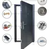 Puerta de Entrada con Textura de Cobre y Diseños Tallados, Puerta de Entrada Antirrobo para Ingeniería del Hogar
