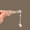 Pinza para el cabello Pipa de flor antigua Temperamento femenino Flequillo Clip lateral Pinza para el cabello Rojo de internet Tocado Hanfu Moda Clip de pico de pato