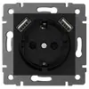 Enchufe de pared conmutador concatemer panel de PC negro mate enchufe de interruptor de combinación libre europeo francés